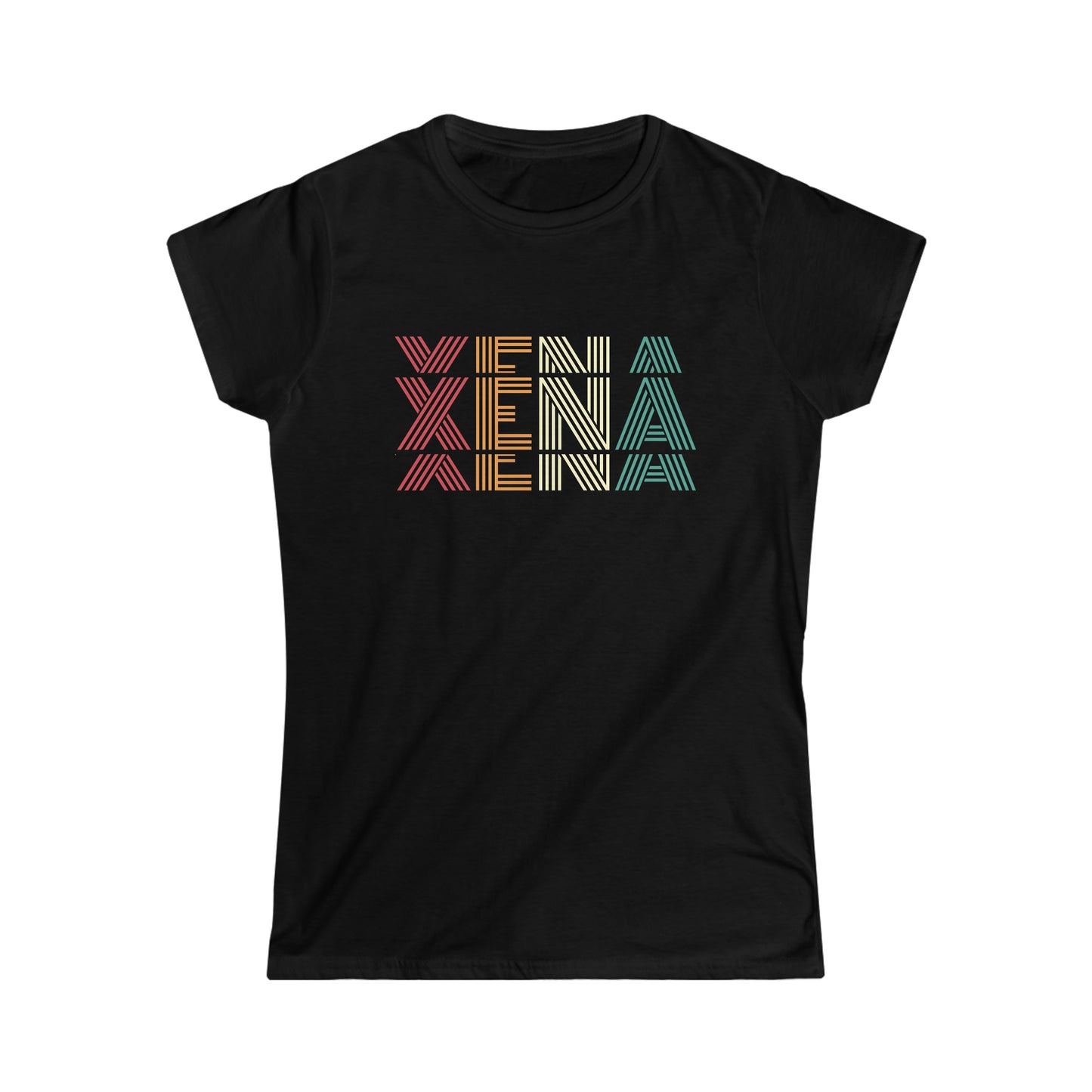 Xena Stacked Retro Women's Slim Fit Tee