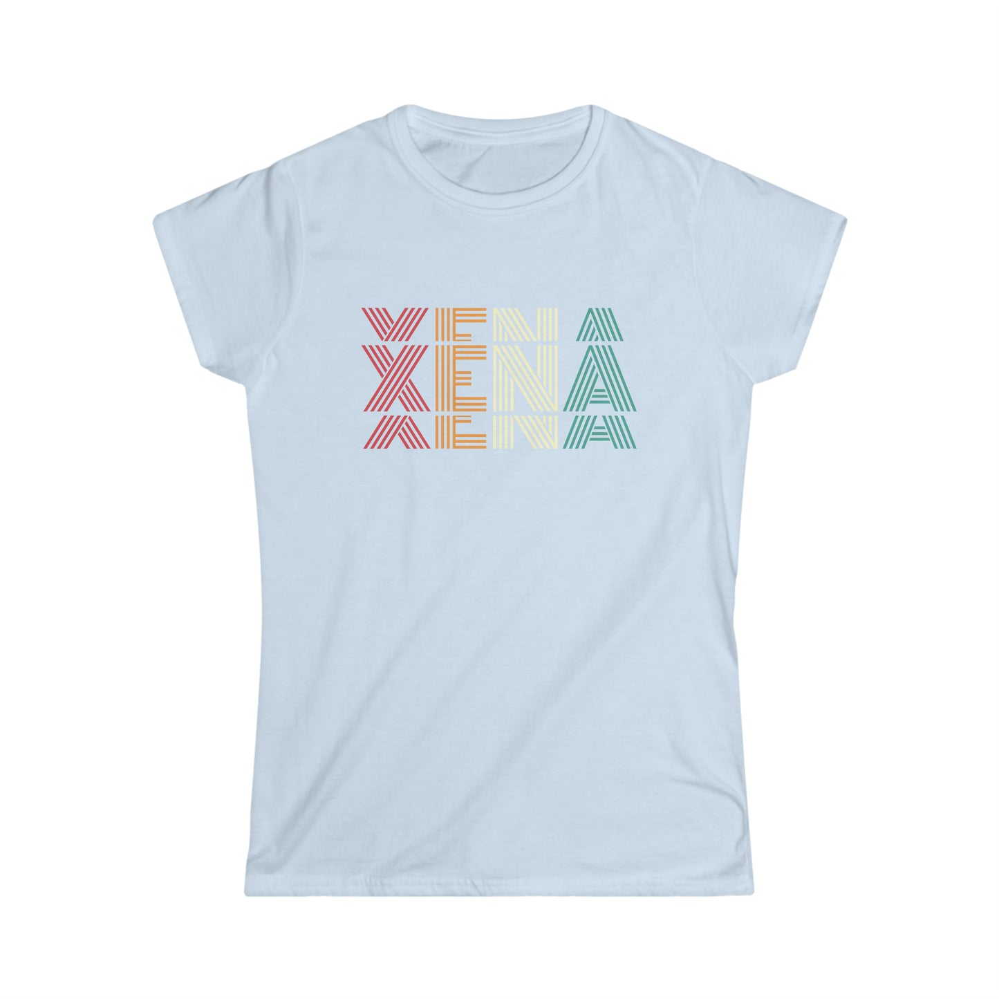 Xena Stacked Retro Women's Slim Fit Tee