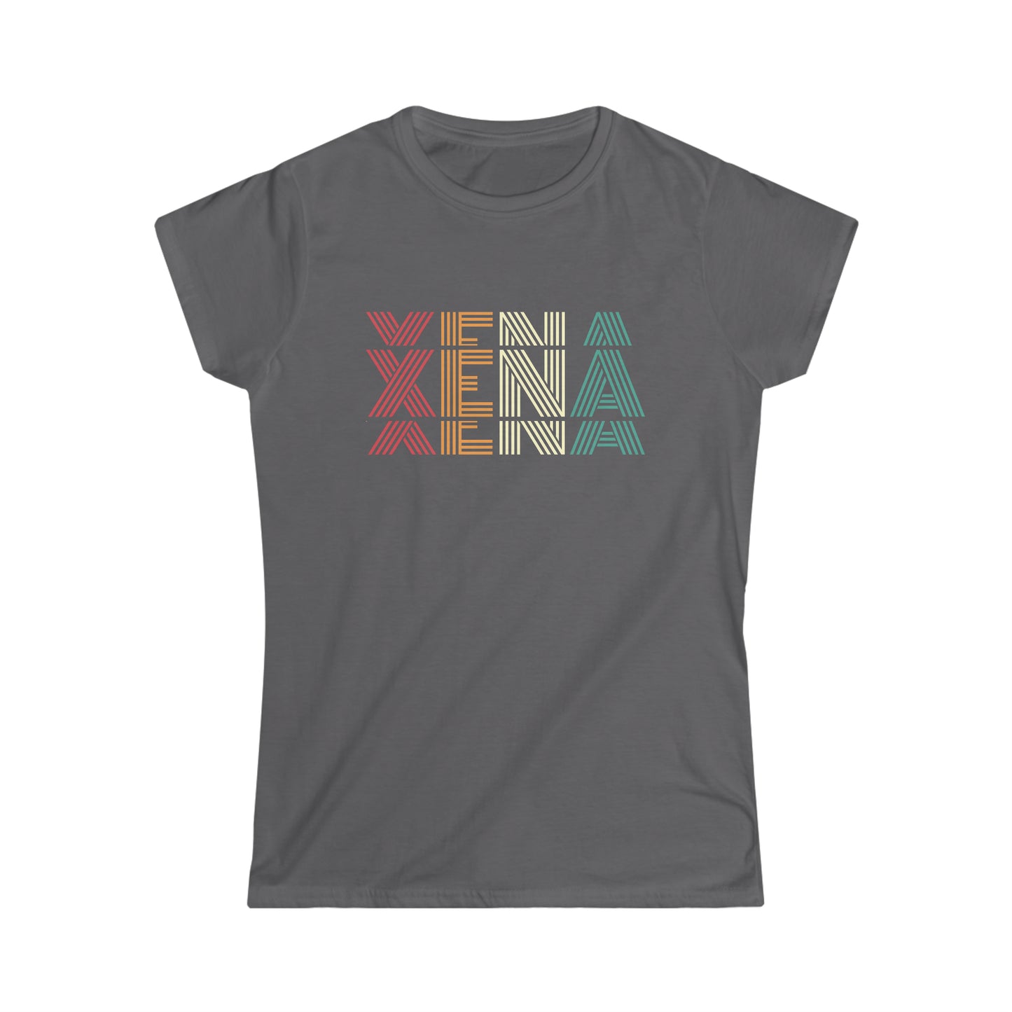 Xena Stacked Retro Women's Slim Fit Tee