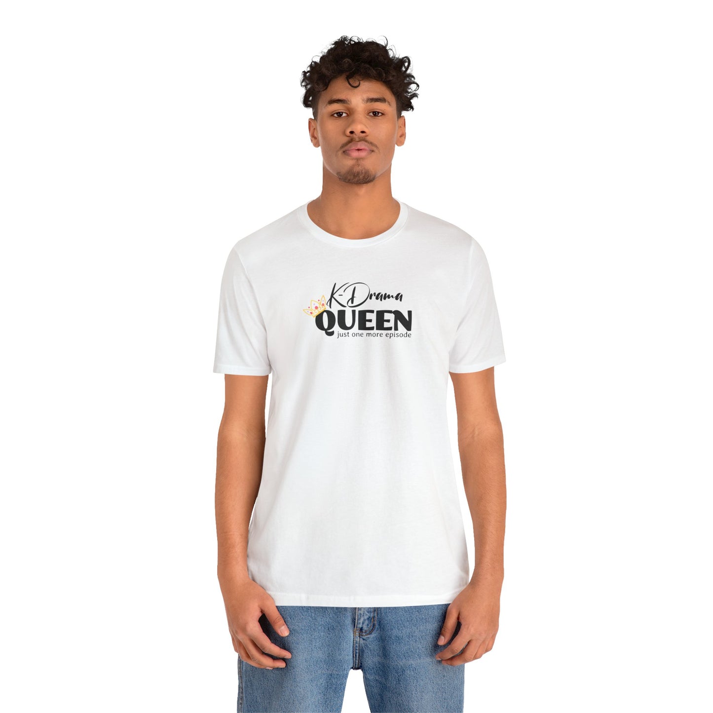 K-Drama Queen Unisex Jersey Short Sleeve Tee, Gift for mom, gift for friend, Korean drama, binge-watching tee, K-beauty, K-entertainment