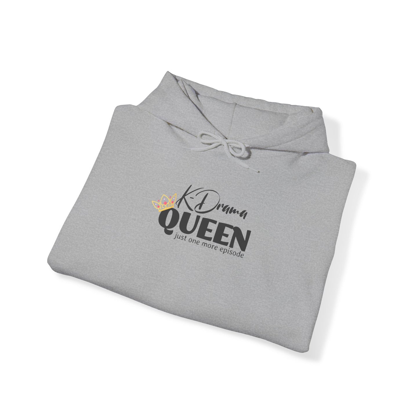 K-Drama Queen Just One More Episode Unisex Heavy Blend™ Hooded Sweatshirt for Man Woman Funny Gift for Mom Friend K-Drama lover addict fan