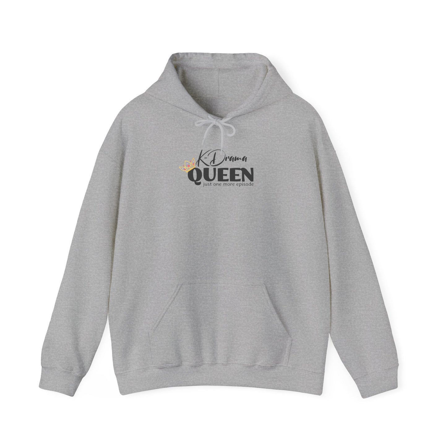 K-Drama Queen Just One More Episode Unisex Heavy Blend™ Hooded Sweatshirt for Man Woman Funny Gift for Mom Friend K-Drama lover addict fan