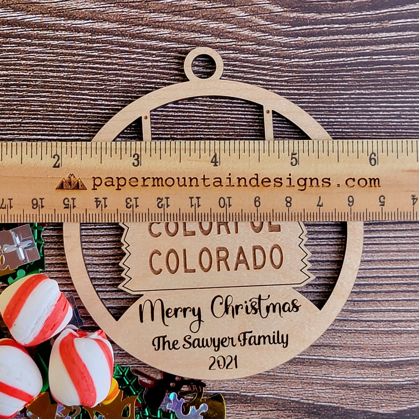 Personalized Welcome to Colorado Christmas Ornament - with Family's Name - Welcome to Colorado Sign